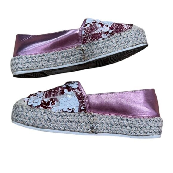 PINKAÏ sequin espadrilles in pink - Picture 3 of 8